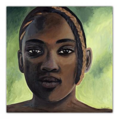 Jeune camerounaise aux tresses